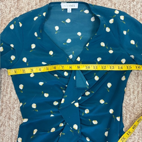 INTERMIX Blue Bodycon Long Sleeve Dress. D37 - Picture 16 of 17